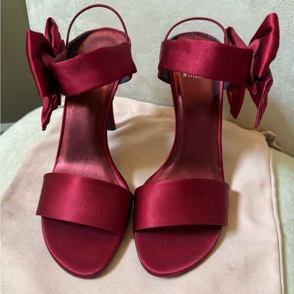 Stuart Weitzman Satin Bow Heels - Picture 9 of 9